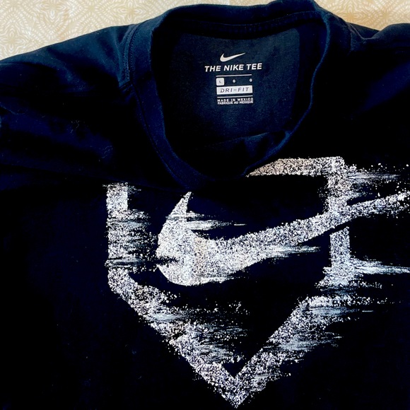 Nike Tee Dri-FIT Black Mens Short Sleeve Large - Picture 2 of 3